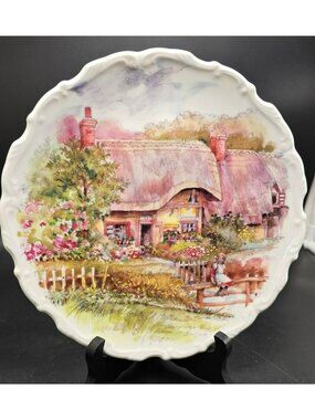 Royal Osborne Cottage Scene Decorative Plate Fine Bone China England VL5003